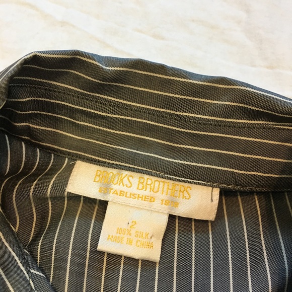 VTG Brooks Brothers Silk Button Down Blouse, 2 - Picture 9 of 10